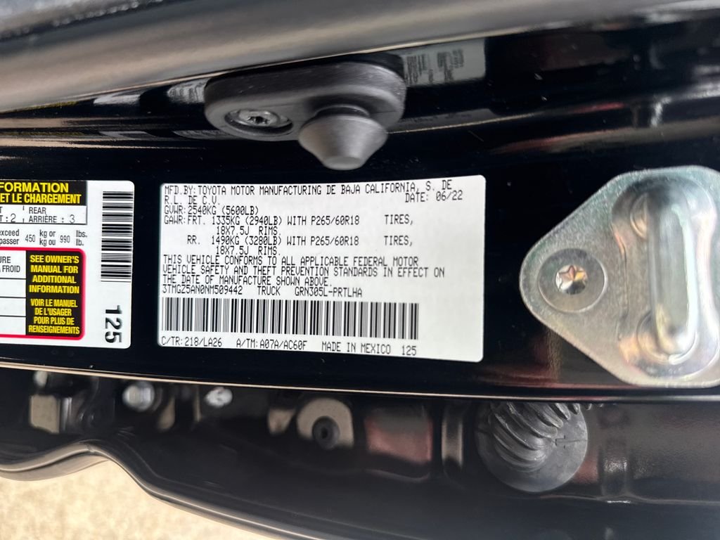 Certified Used 2022 Black Toyota Limited image 38