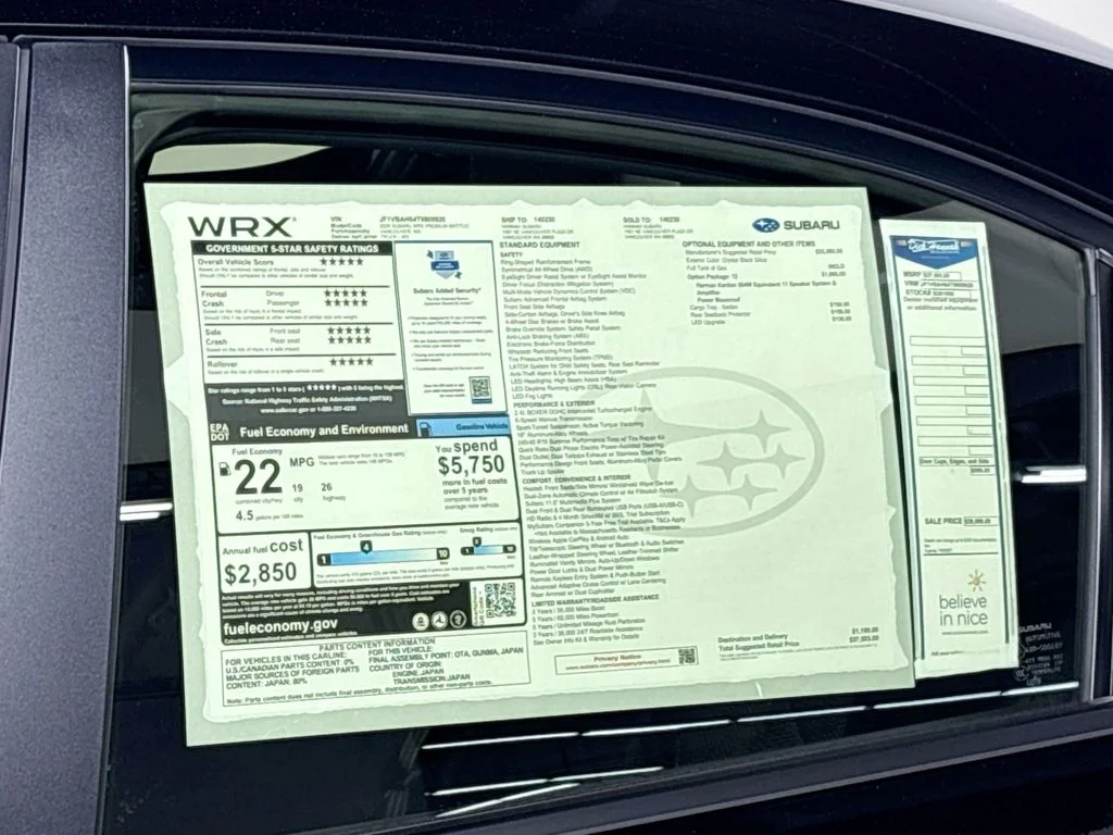 New 2026 CRYSTAL BLACK SILICA Subaru Premium image 24