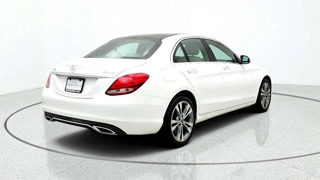 Used 2018 Polar White Mercedes-Benz C 300 4MATIC® Sedan w/ Premium Pkg, Panorama Roof & 18