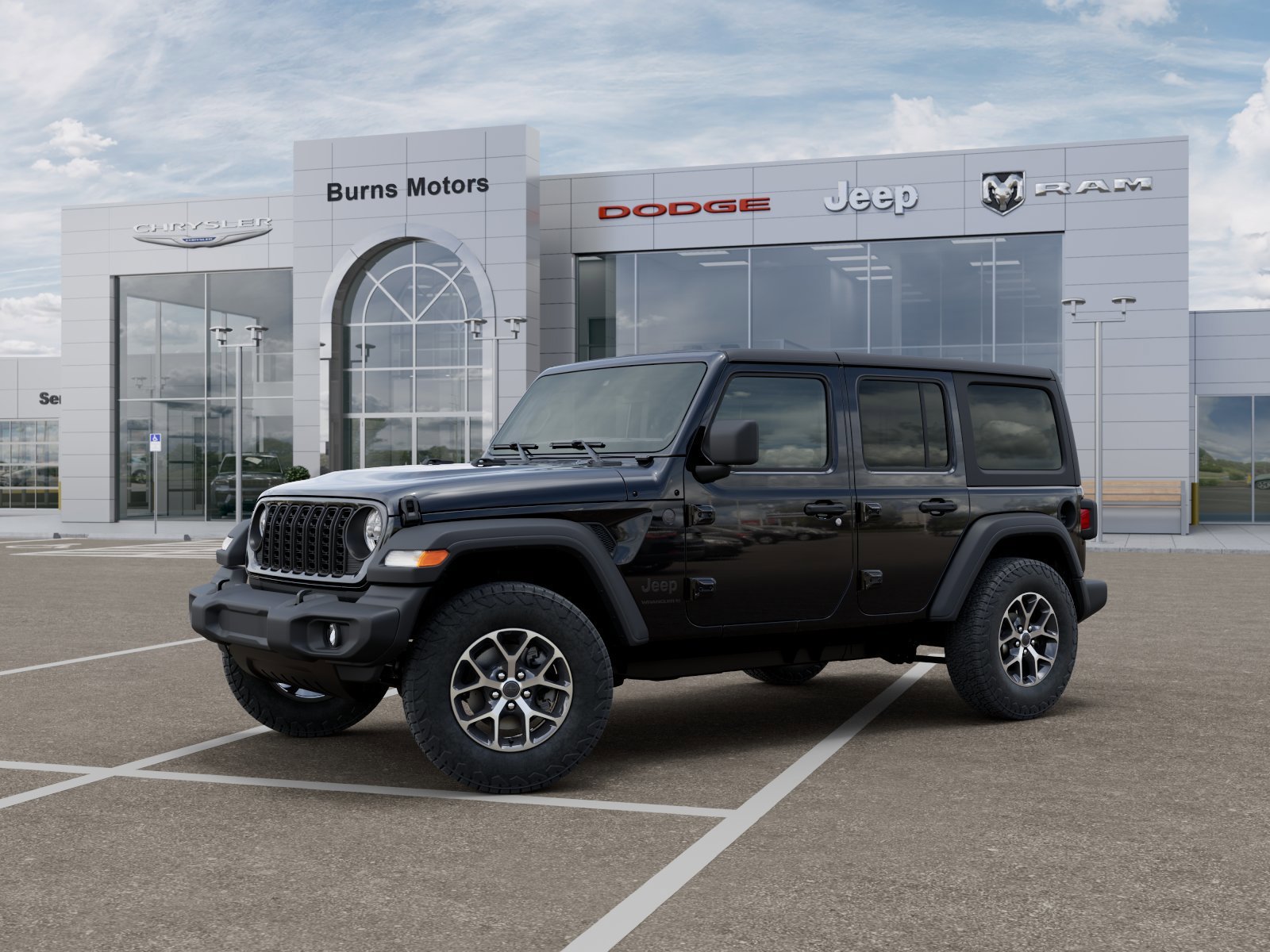 New 2026 Black Clear-Coat Exterior Paint Jeep Sport S 4-Door image 2