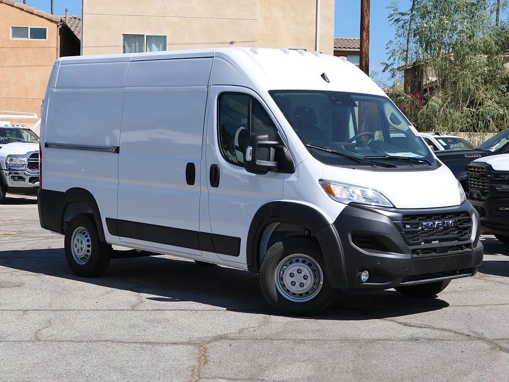 New 2026 Bright White Clear Coat RAM Cargo Van Tradesman High Roof 136" WB w/Pass Seat image 1