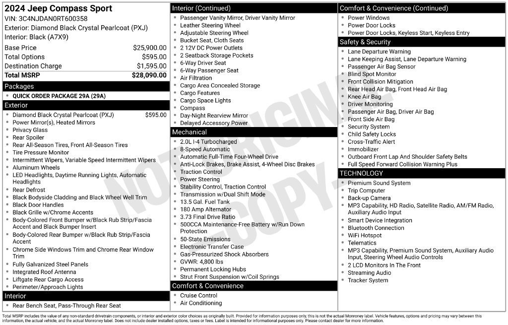 Used 2024 Black Jeep Sport image 19