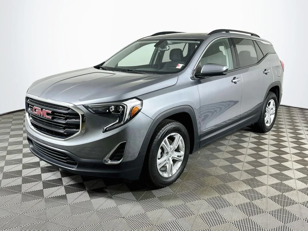 Used 2019 Steel Metallic GMC SLE image 1