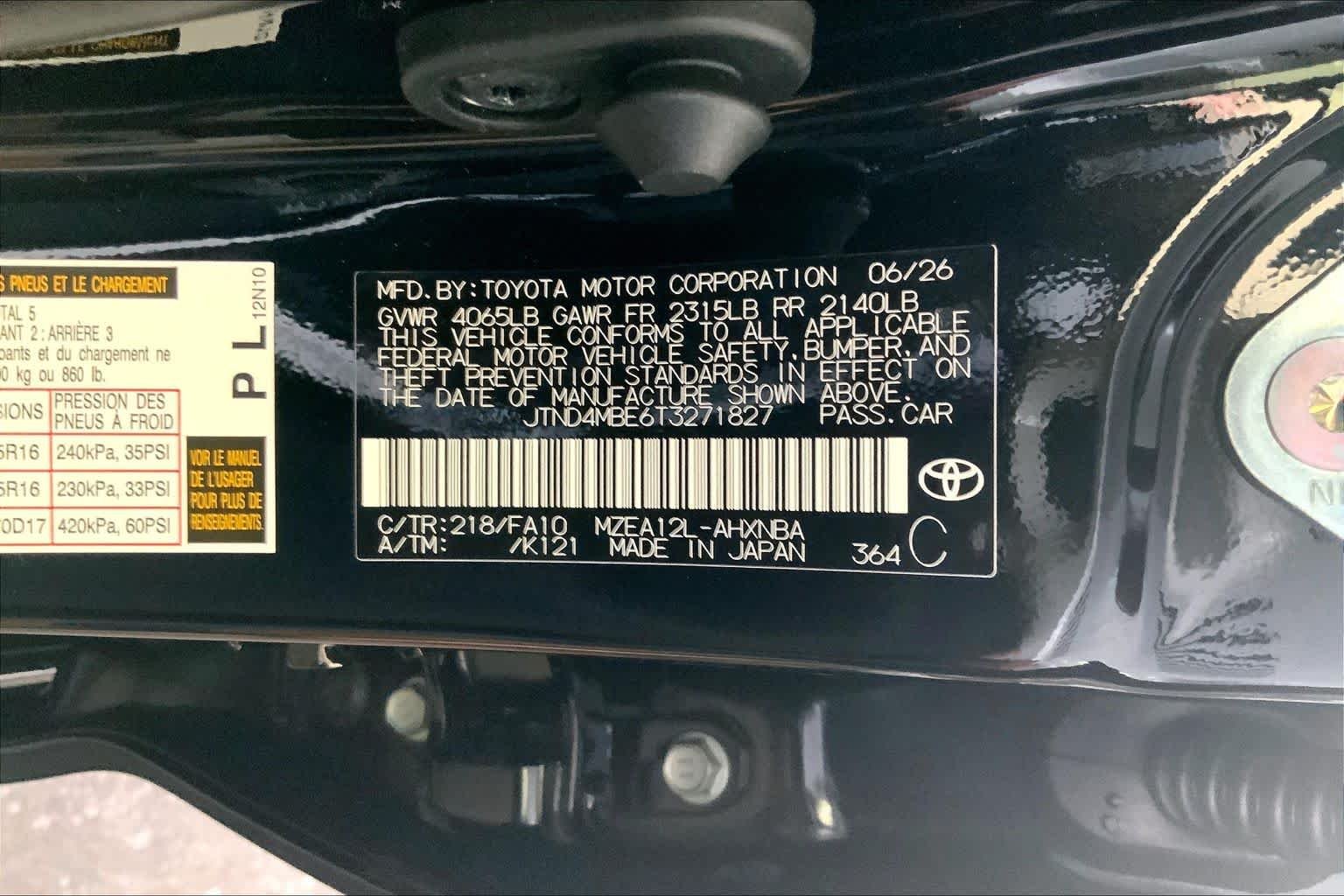 New 2026 Midnight Black Metallic Toyota SE image 21