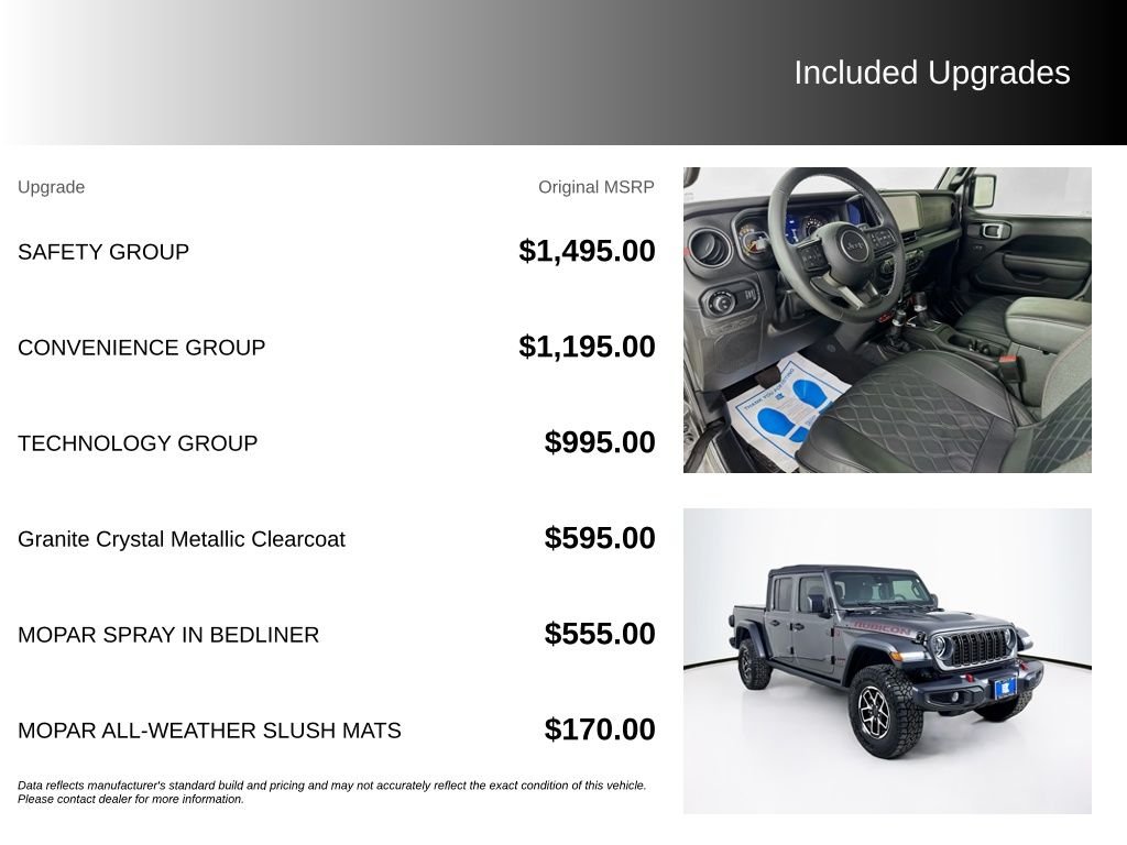 Used 2025 Granite Crystal Metallic Clearcoat Jeep Rubicon image 5