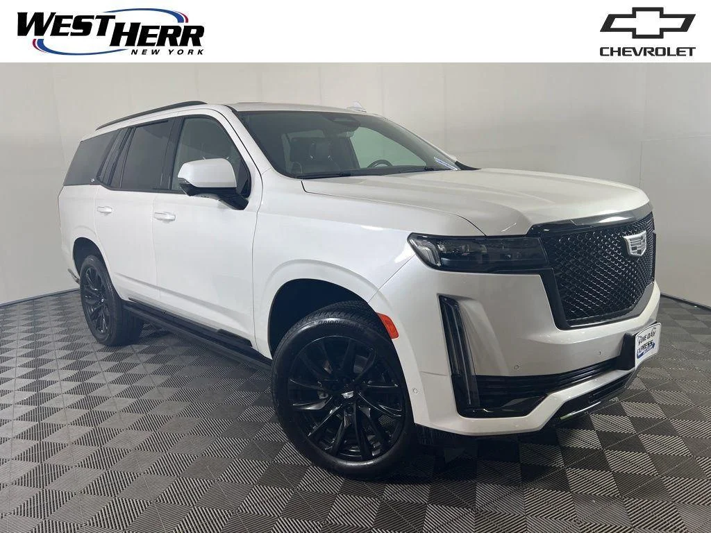 Used 2021 Crystal White Cadillac Sport image 1