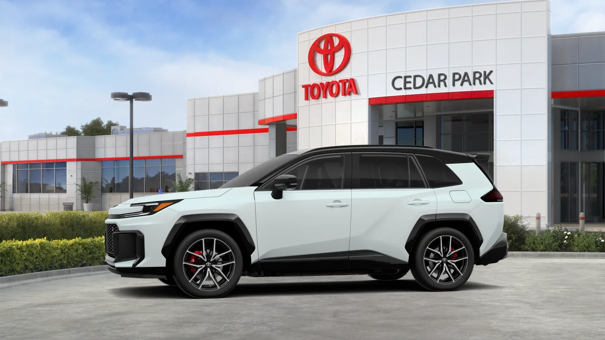 New 2026 Wind Chill Pearl with Midnight Black Metallic roof Toyota GR SPORT image 3