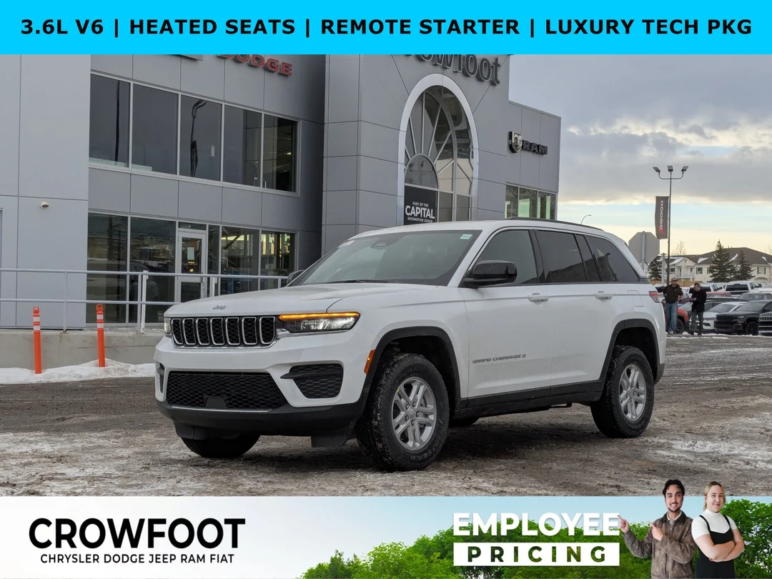 New 2025 White Jeep Laredo - - 4x4 - Heated Seats & Steering - Adaptive Cruise - LED Lighting & More! image 1