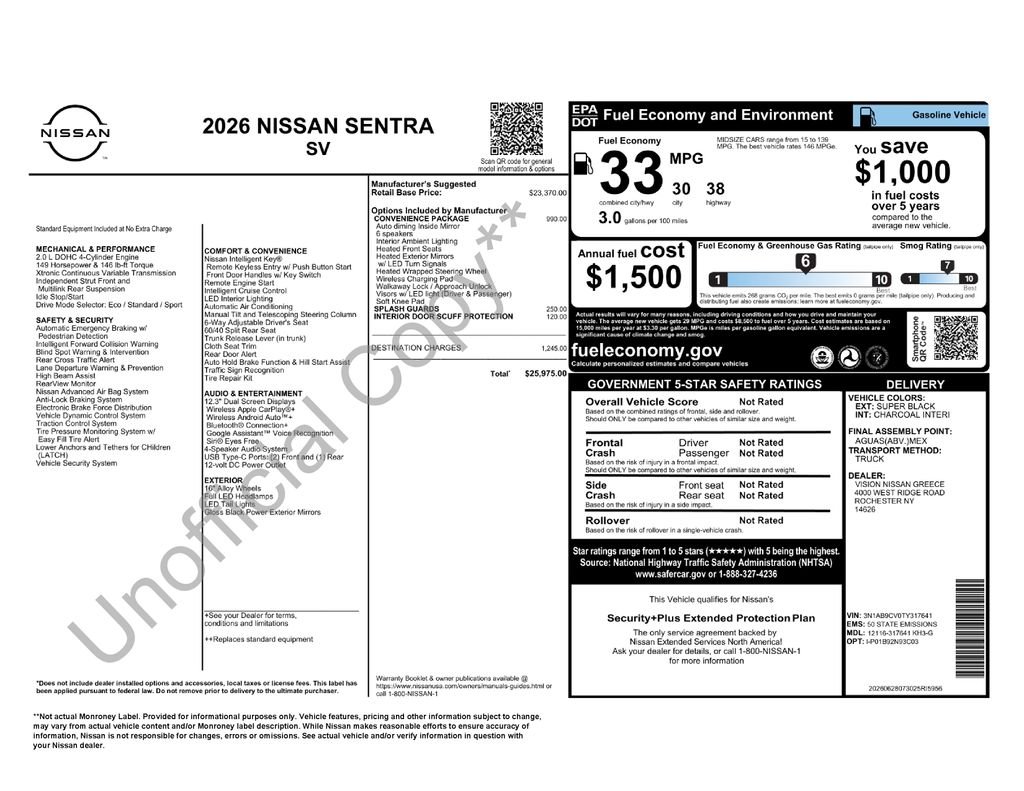 New 2026 Black Nissan SV image 6