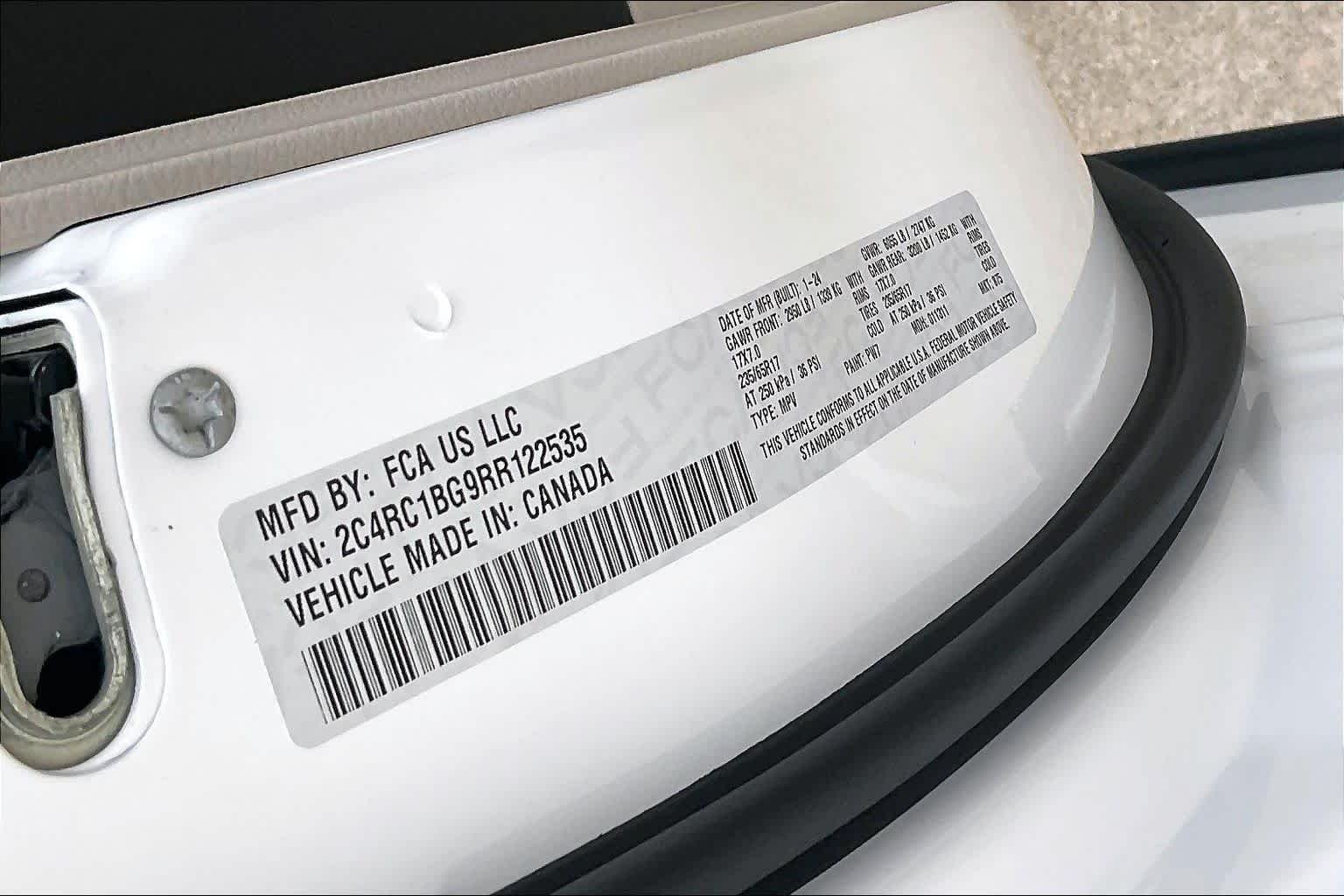 Used 2024 Bright White Clearcoat Chrysler Touring L image 34