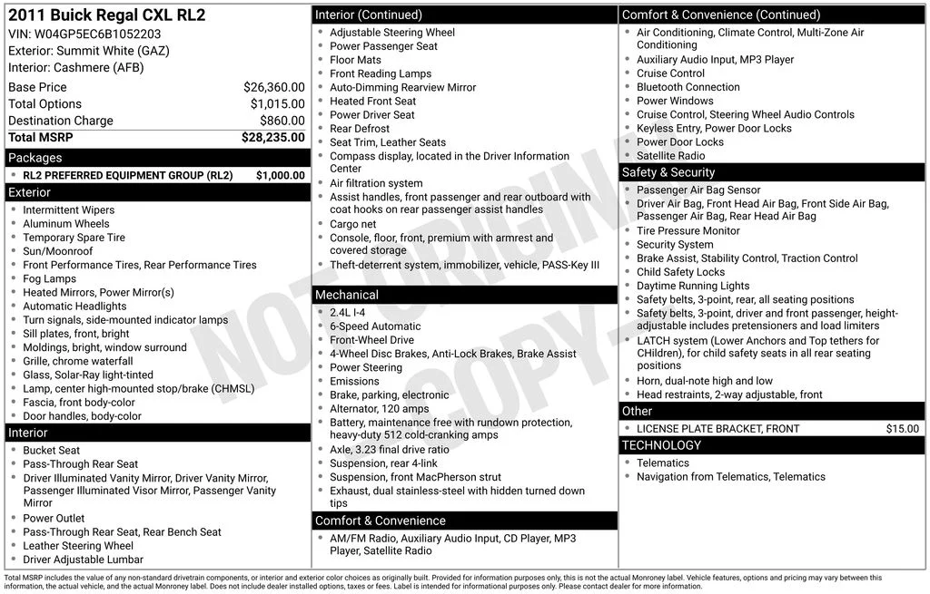 Used 2011 White Buick CXL image 6