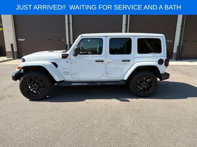 Used 2022 White Jeep Unlimited Sahara 4xe image 3