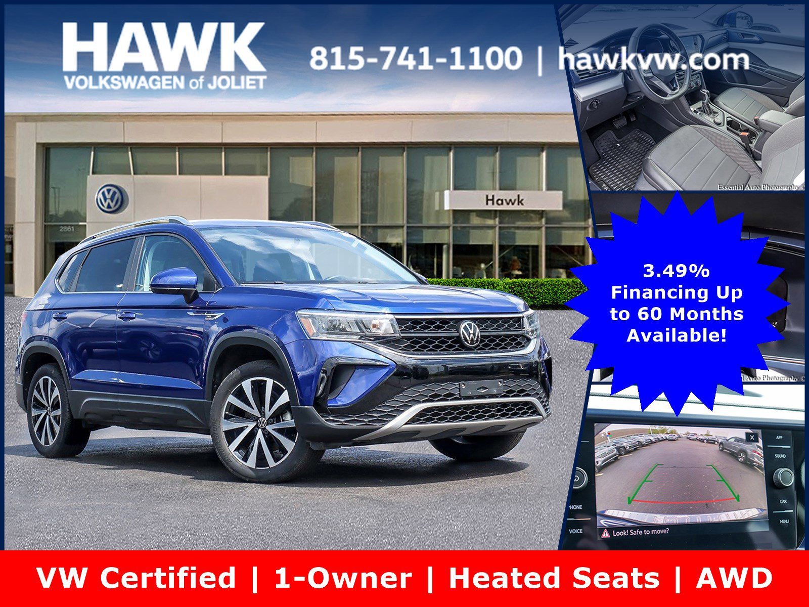 Used 2022 Dusk Blue Metallic Volkswagen SE image 1