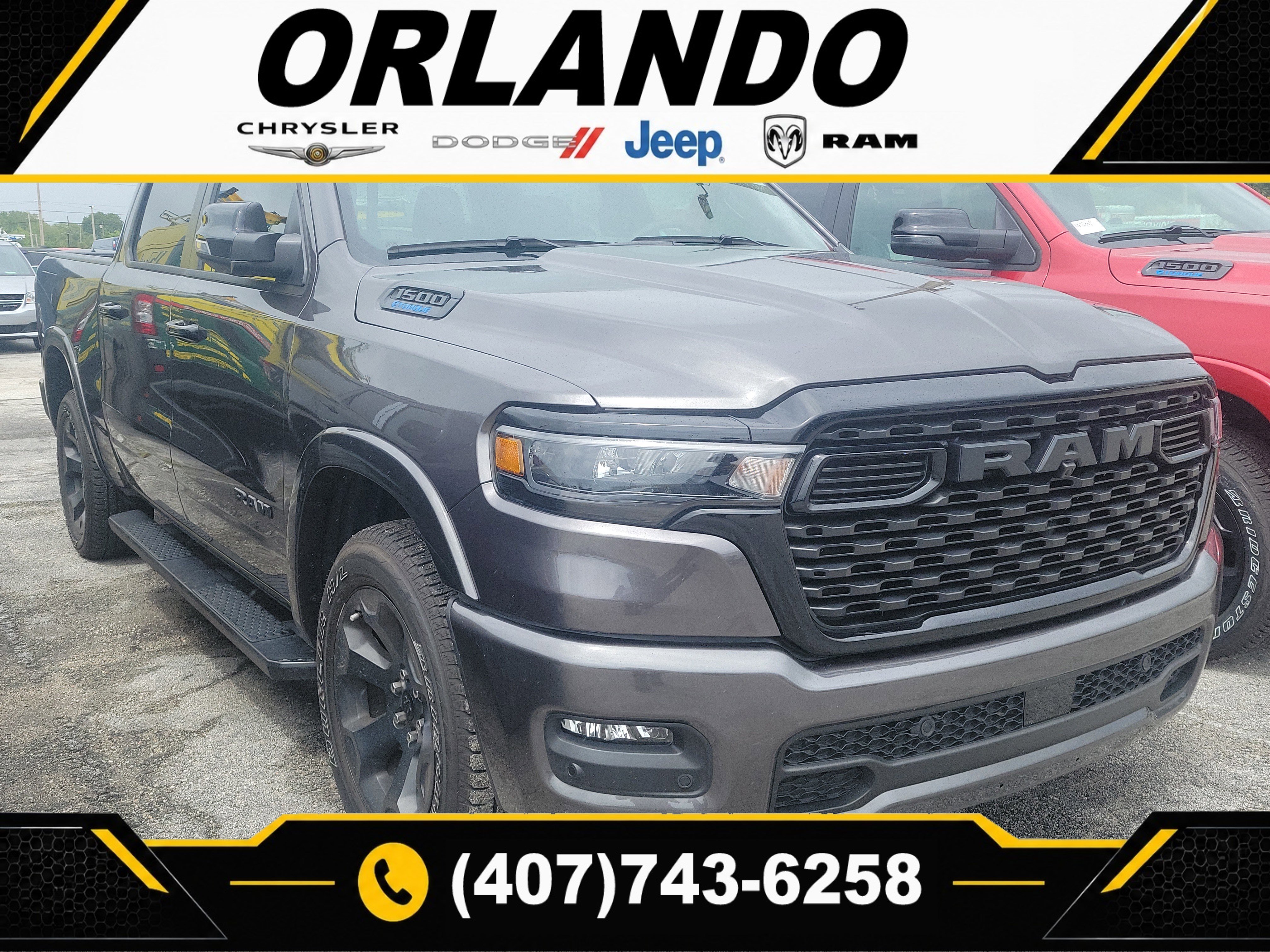 Used 2025 Granite Crystal Metallic Clearcoat Ram Big Horn image 1