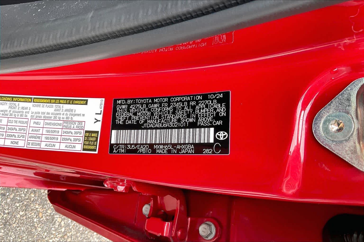 Used 2024 Supersonic Red Toyota XLE image 32
