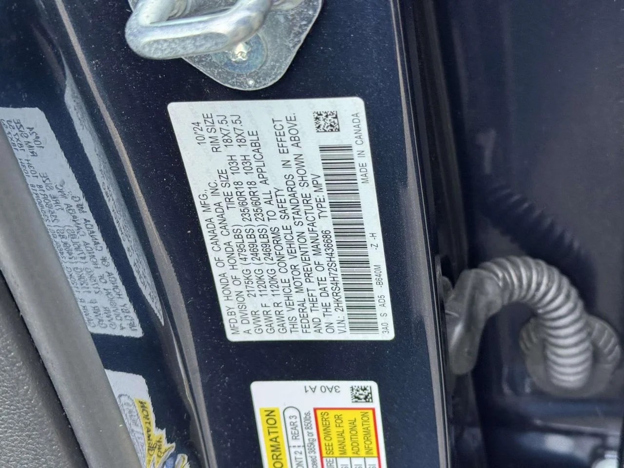 Used 2025 Blue Honda EX-L AWD image 24