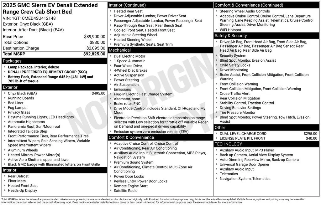 New 2025 Onyx Black GMC Extended Range Denali image 5