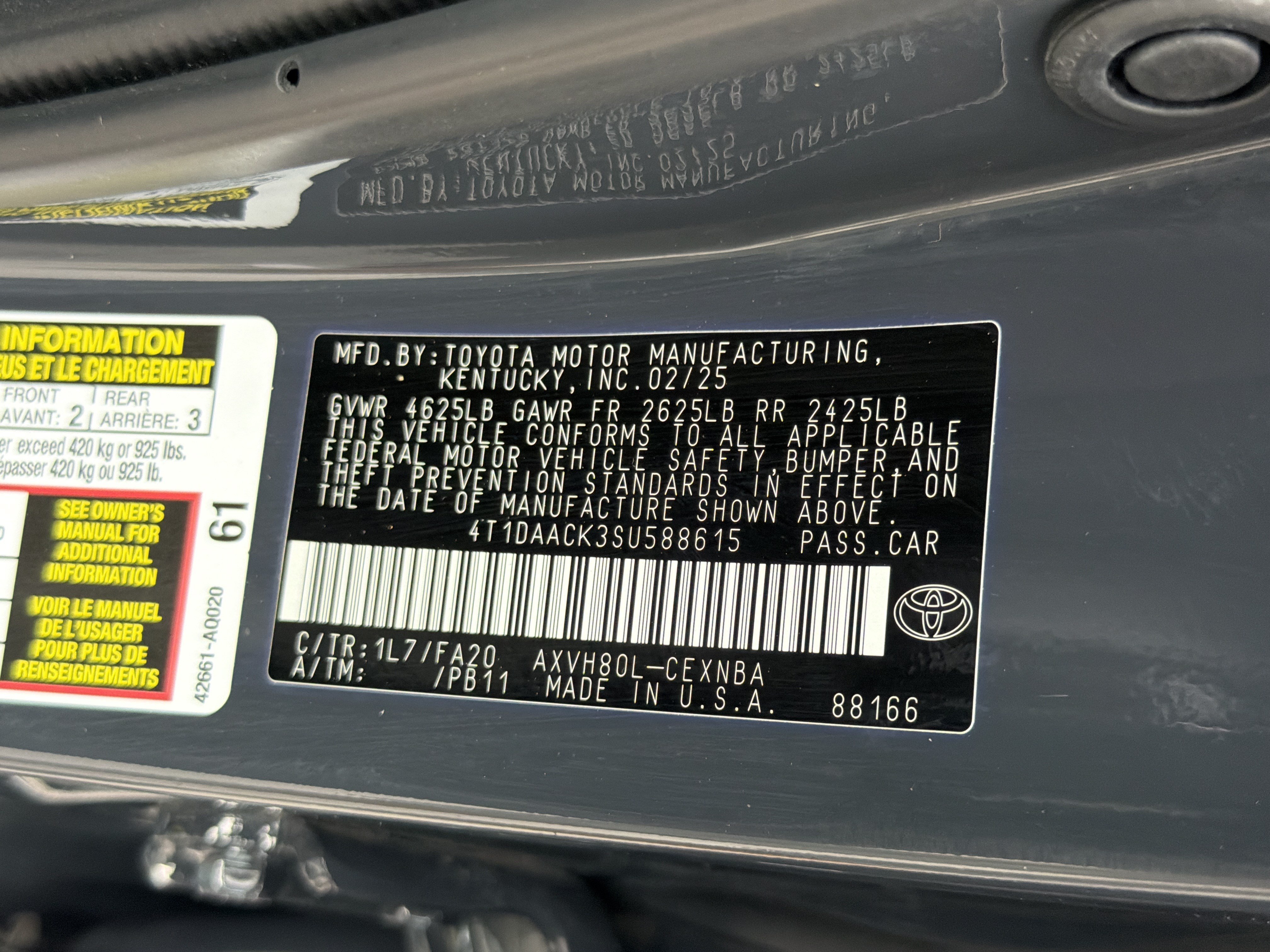 Certified Used 2025 Underground Toyota LE image 31