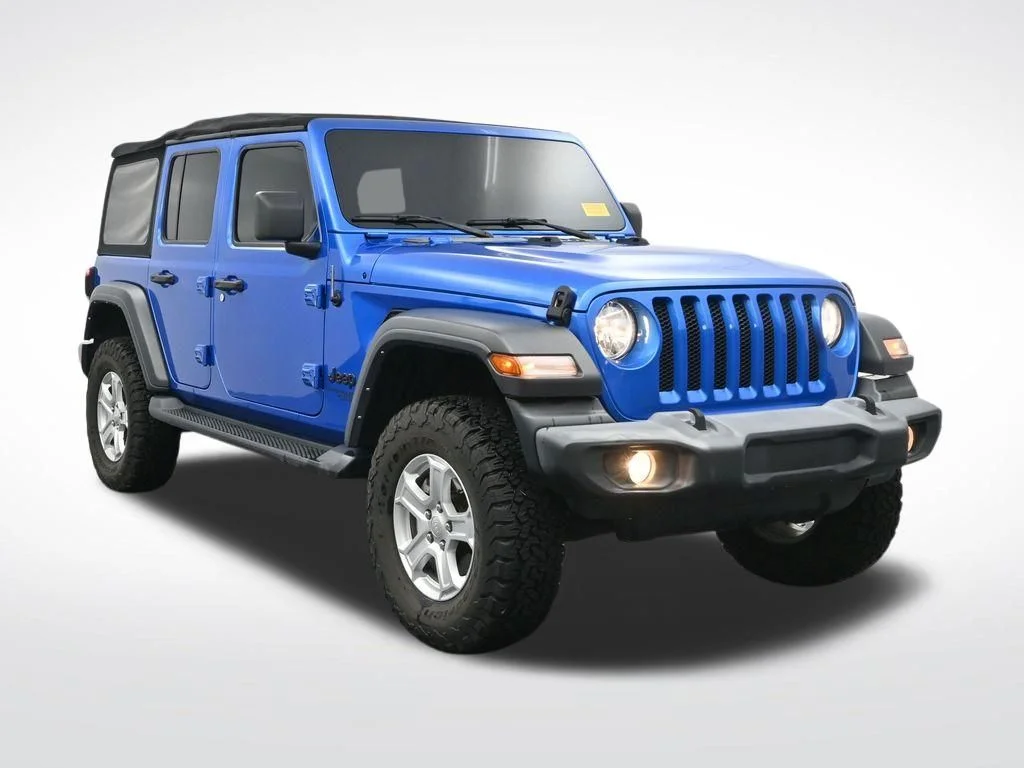 Used 2021 Blue Jeep Unlimited Sport S image 3