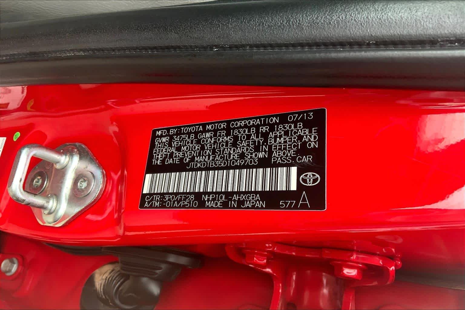 Used 2013 Absolutely Red Toyota Three image 33