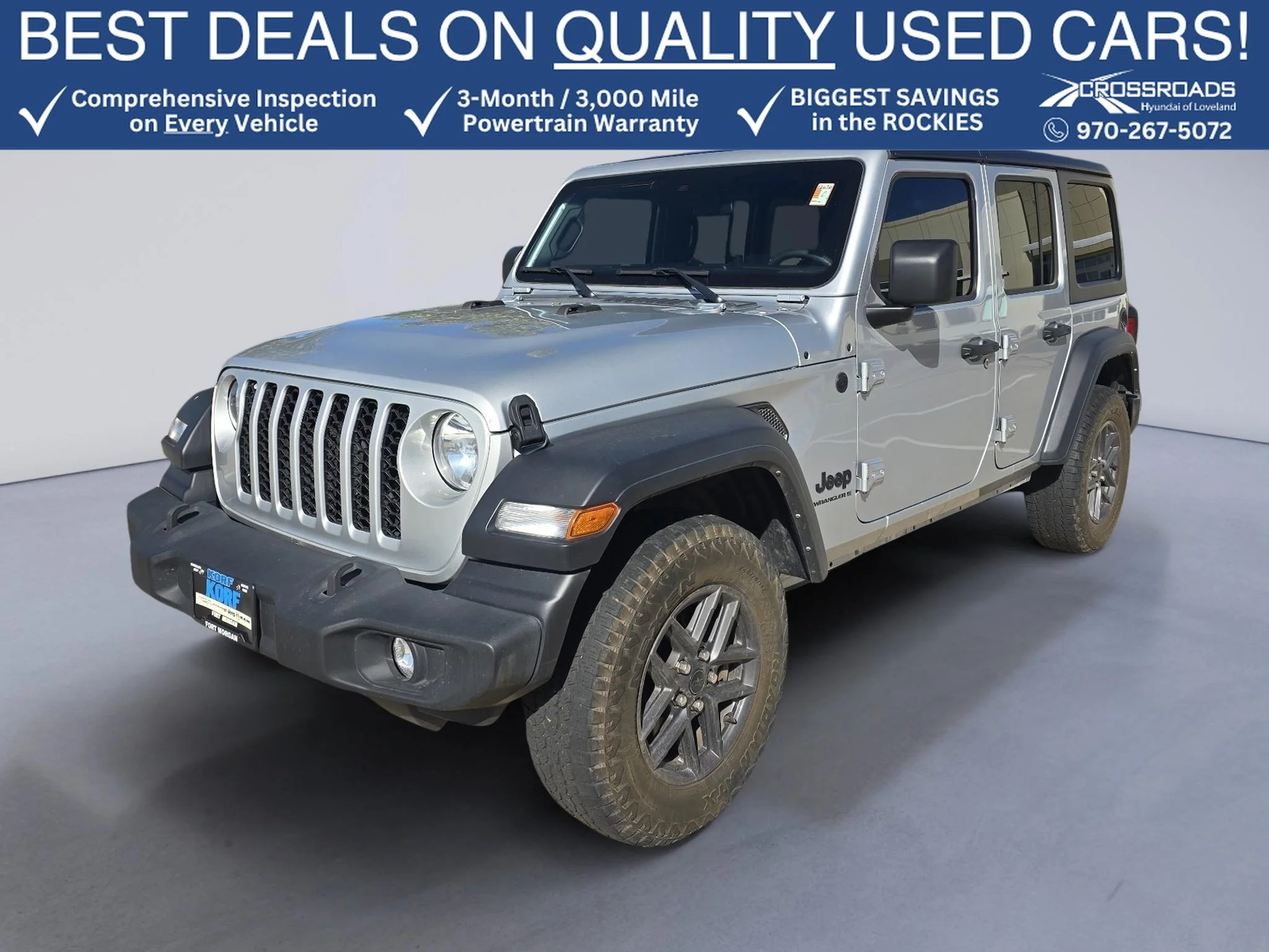 Used 2024 Silver Zynith Clearcoat Jeep Sport S image 1