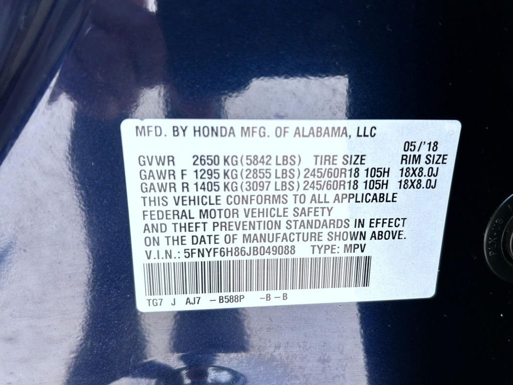 Used 2018 Blue Honda EX-L image 28