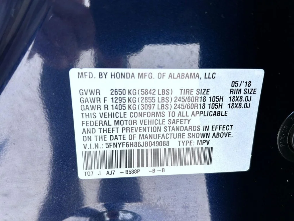 Used 2018 Blue Honda EX-L image 28