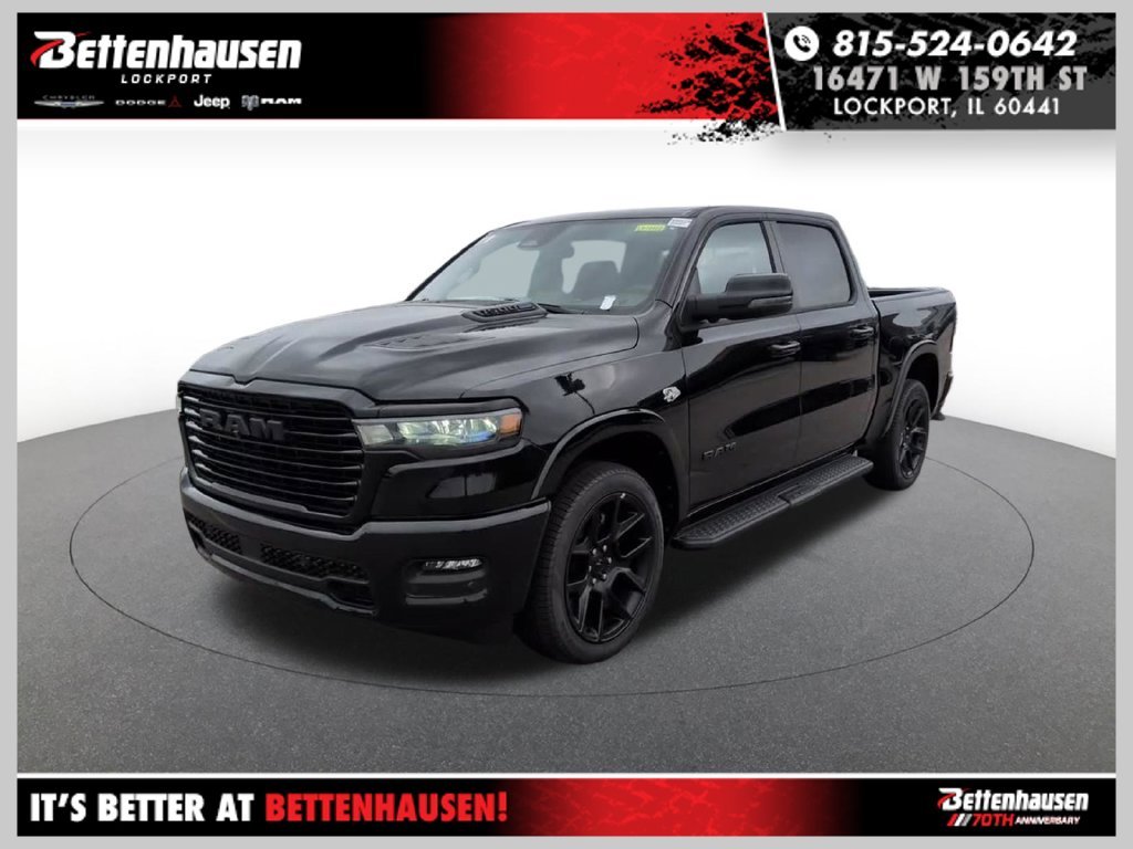New 2026 Diamond Black Crystal Pearl-Coat Exterior Paint RAM Laramie image 1