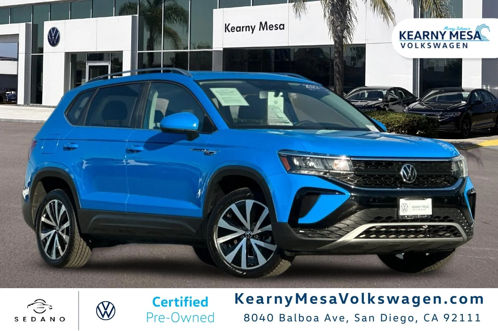 Certified Used 2022 Blue Volkswagen 1.5T SE image 1