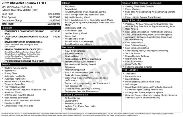 Used 2022 Blue Glow Metallic Chevrolet LT image 37