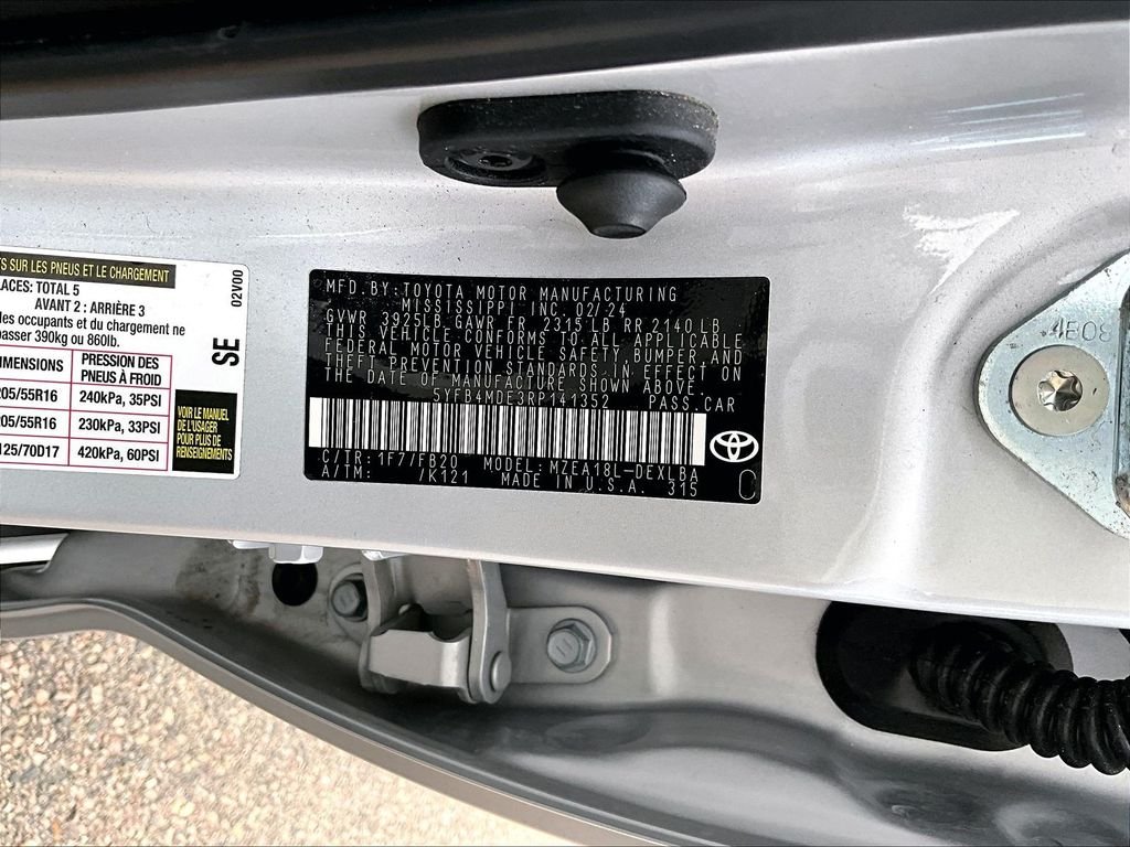 Used 2024 Silver Toyota LE image 9
