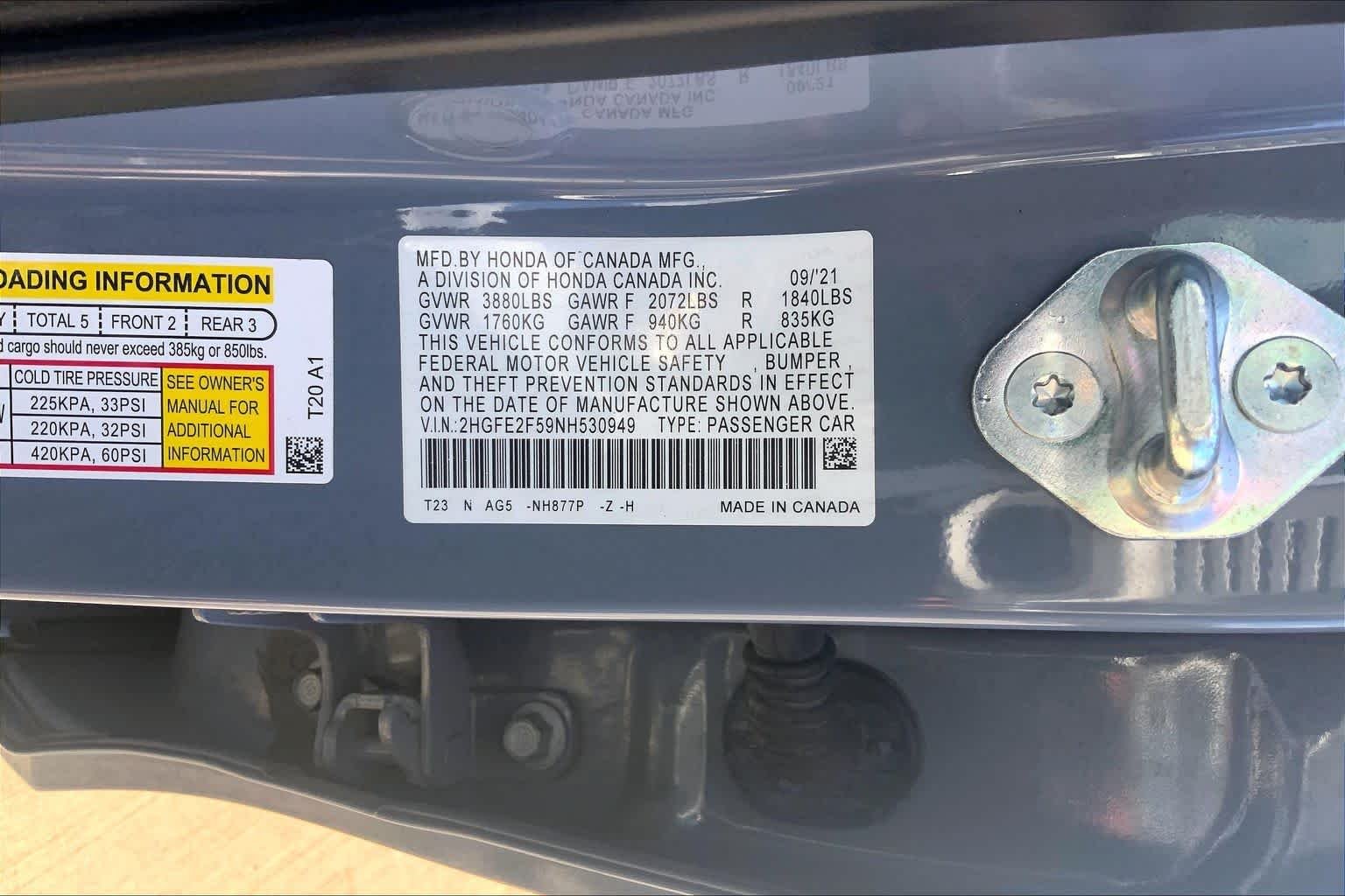 Used 2022 Sonic Gray Pearl Honda Sport image 31