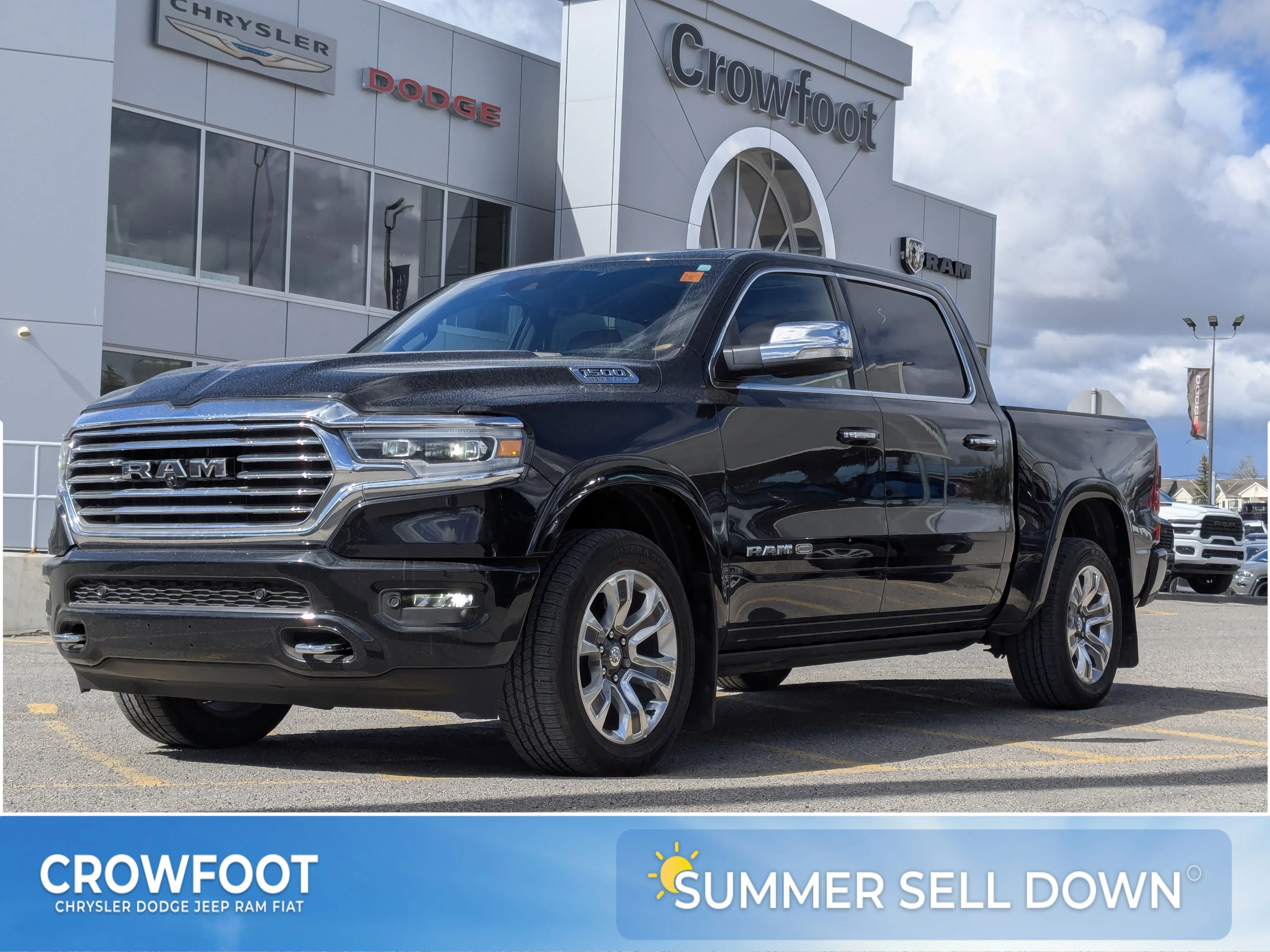 Used 2022 Black RAM Limited Longhorn - Level I - Dual Pane Sunroof - Leather - Harman/Kardon Audio - Advanced Safety & M image 1