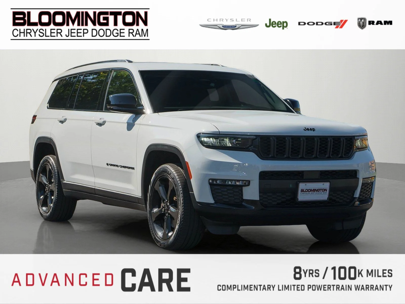 Used 2023 Bright White Clearcoat Jeep Limited image 1
