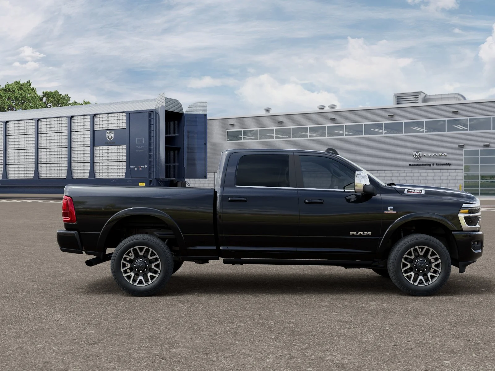 New 2027 Diamond Black Crystal Pearl-Coat Exterior Paint RAM Longhorn image 12