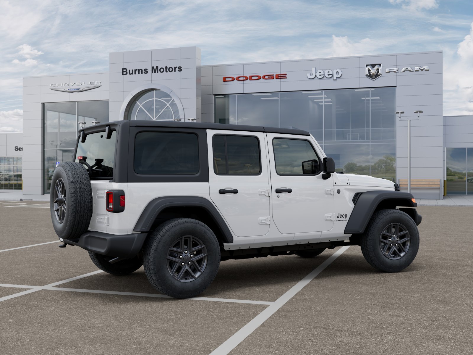 New 2026 Bright White Clear-Coat Exterior Paint Jeep Sport 4-Door image 30