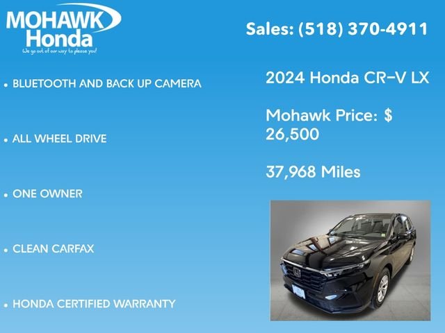 Certified Used 2024 Crystal Black Pearl Honda LX image 8