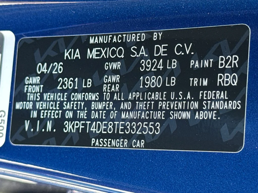 New 2026 Deep Sea Blue Kia LXS image 30