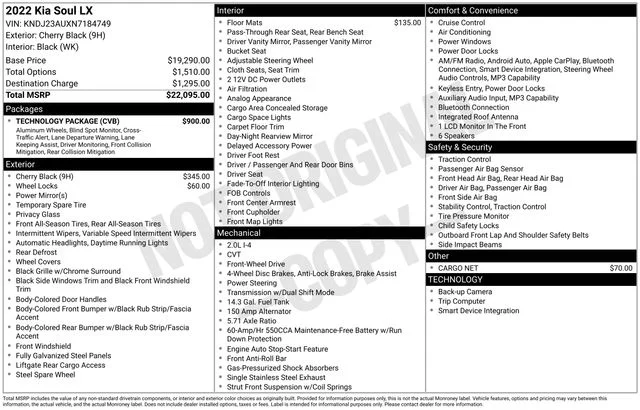 Used 2022 Black Kia LX image 39