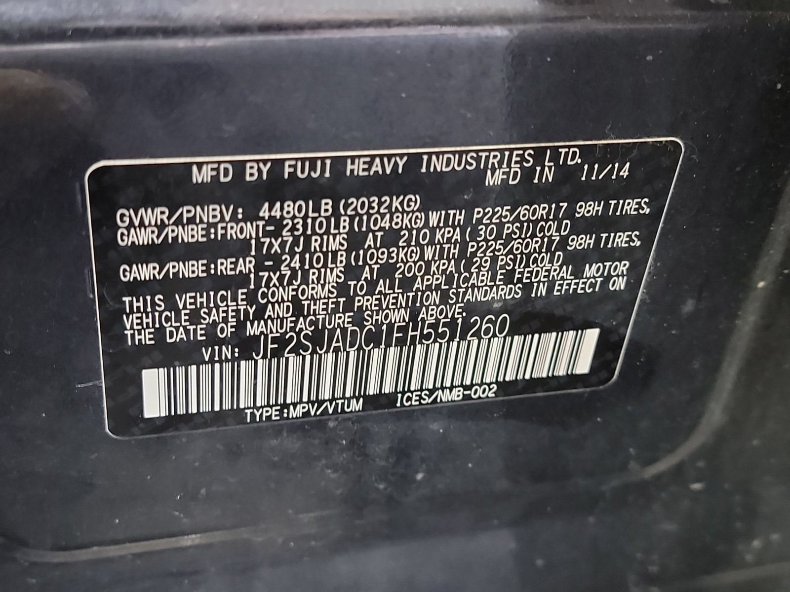 Used 2015 Dark Gray Metallic Subaru 2.5i Premium image 32