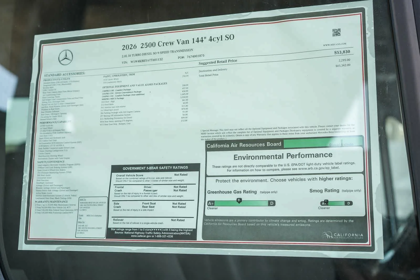 New 2026 Arctic+White Mercedes-Benz Crew 144WB High Roof RWD 2.0L I4 Diesel Turbo SO image 33