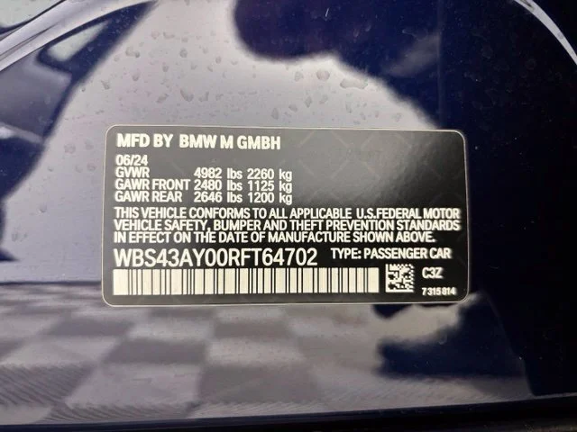 Used 2024 Tanzanite Blue II Metallic BMW Competition image 25