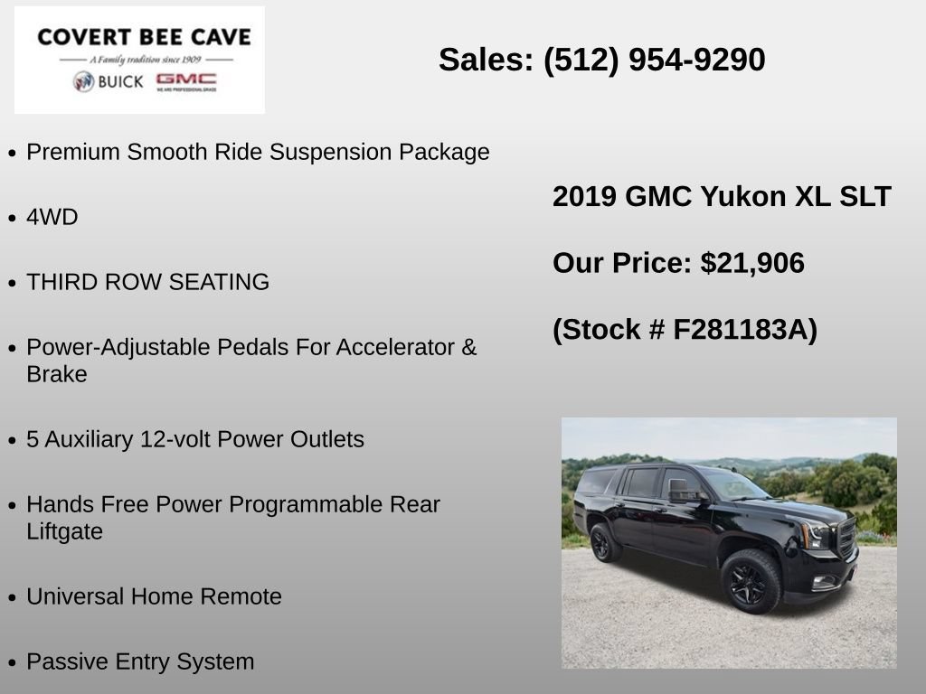 Used 2019 ONYX BLACK GMC SLT image 24