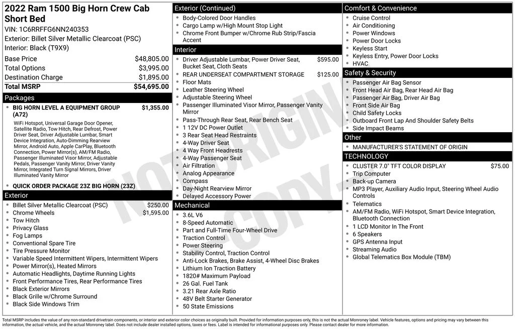 Used 2022 Silver Ram Big Horn/Lone Star image 33