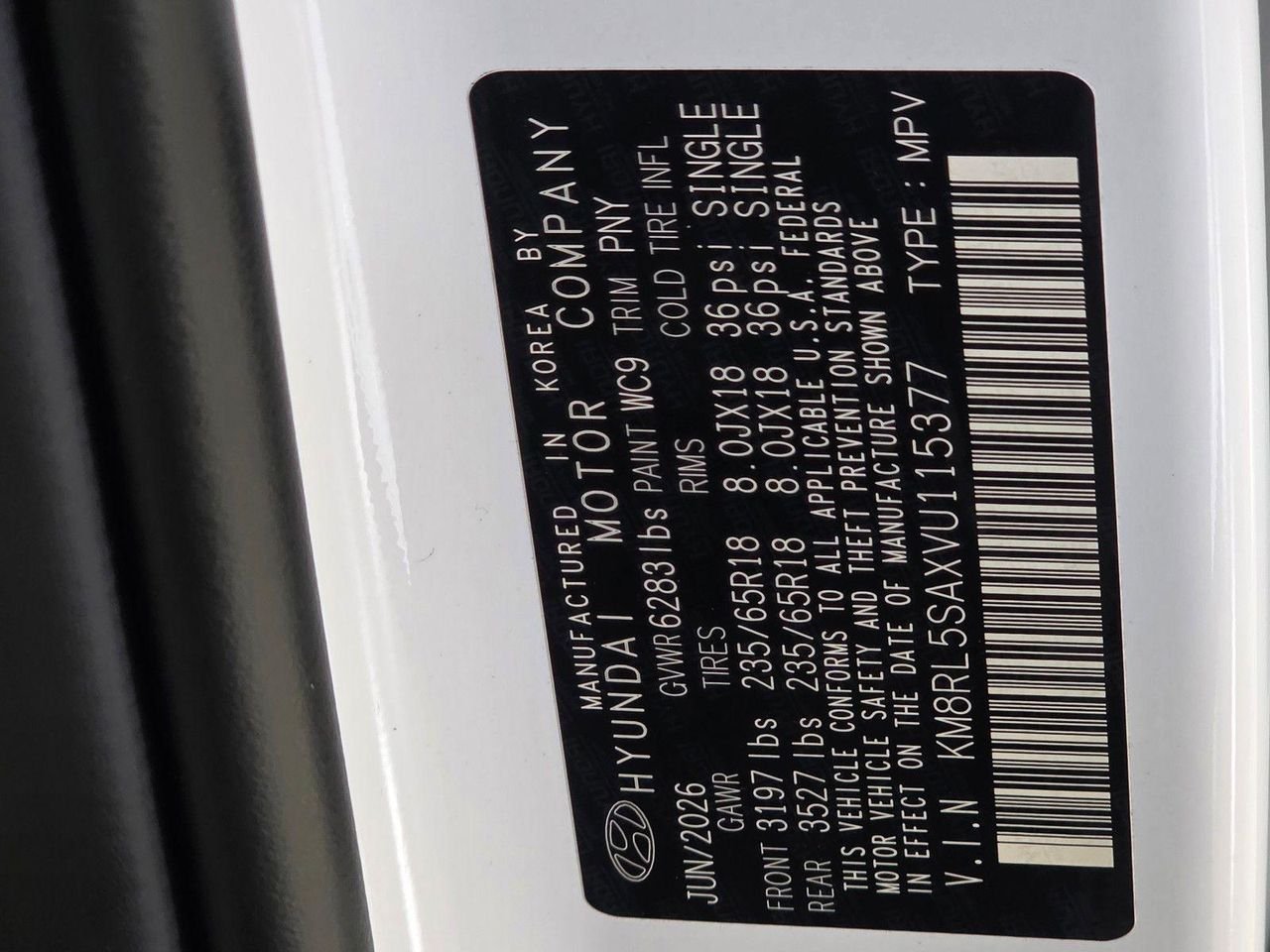 New 2027 Wc9 Hyundai Blue SEL 7P image 35