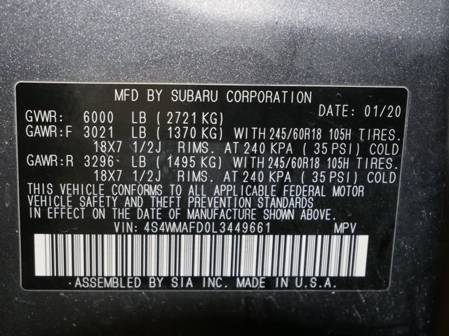 Used 2020 Magnetite Gray Metallic Subaru Premium image 32