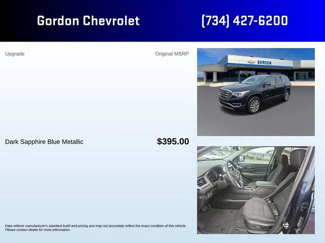 Used 2017 DARK SAPPHIRE BLUE METALLIC GMC SLE image 5