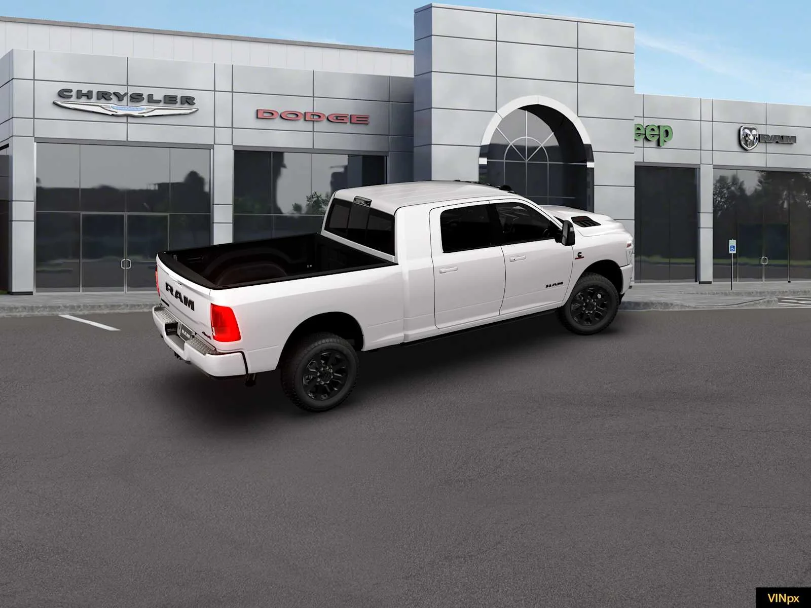 New 2026 Bright White Clear-Coat Exterior Paint RAM Laramie image 7