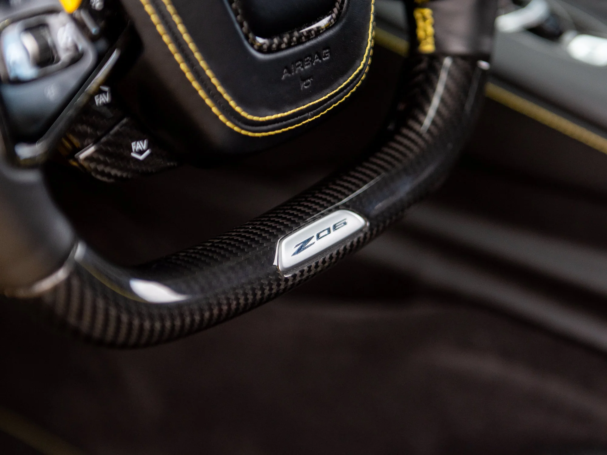 Used 2025 Yellow Chevrolet Z06 3LZ*, 670HP, Front Lift, Carbon Fibre Interior image 21