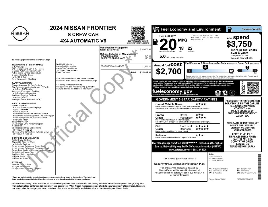 Used 2024 Black Nissan S image 26